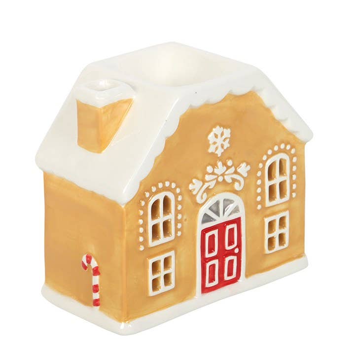 Gingerbread House Shaped Christmas Oil Burner and Wax Warmer - Aura & Aroma
