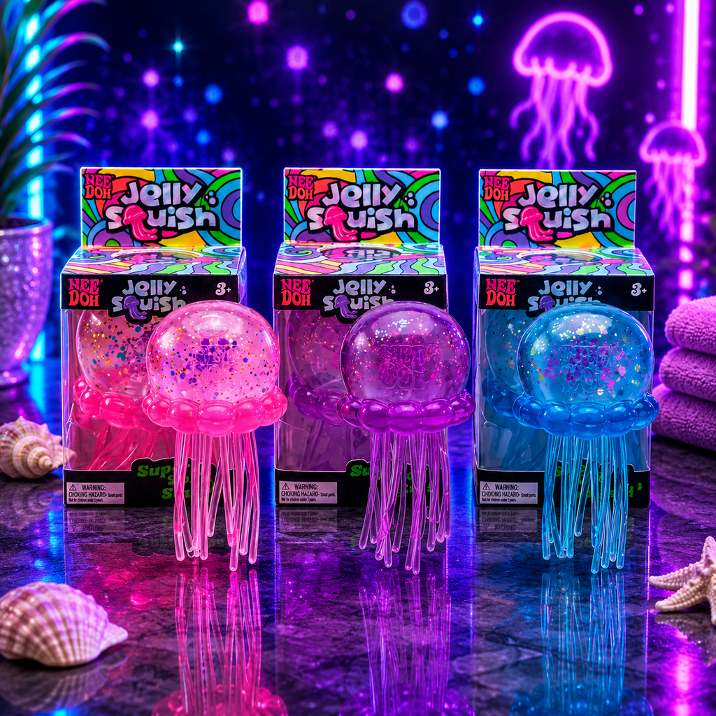 Jellyfish Squishy Toy Slow Rise Sensory Fidget, Stress Relief Desk To Aura & Aroma