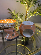 Autumn Gnome Wax Burner – Cozy Ceramic Pumpkin Candle & Wax Melt Warmer | Fall Home Décor, Halloween Accent, and Aromatherapy Gift Idea 🎃🕯️ - Aura & Aroma