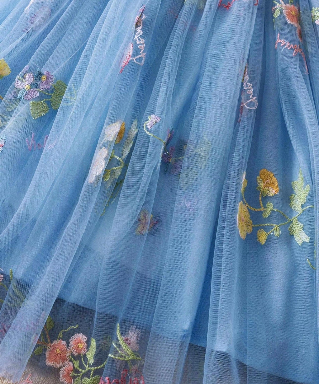 Blue fairy tutu tulle princess dress for birthdays wedding and cake smash - Aura & Aroma
