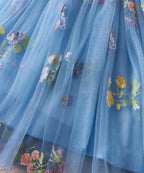 Blue fairy tutu tulle princess dress for birthdays wedding and cake smash - Aura & Aroma