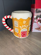 Candy Cane Gingerbread House Christmas Mug - Aura & Aroma