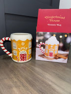 Candy Cane Gingerbread House Christmas Mug - Aura & Aroma