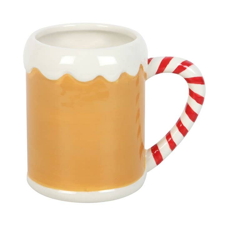 Candy Cane Gingerbread House Christmas Mug - Aura & Aroma