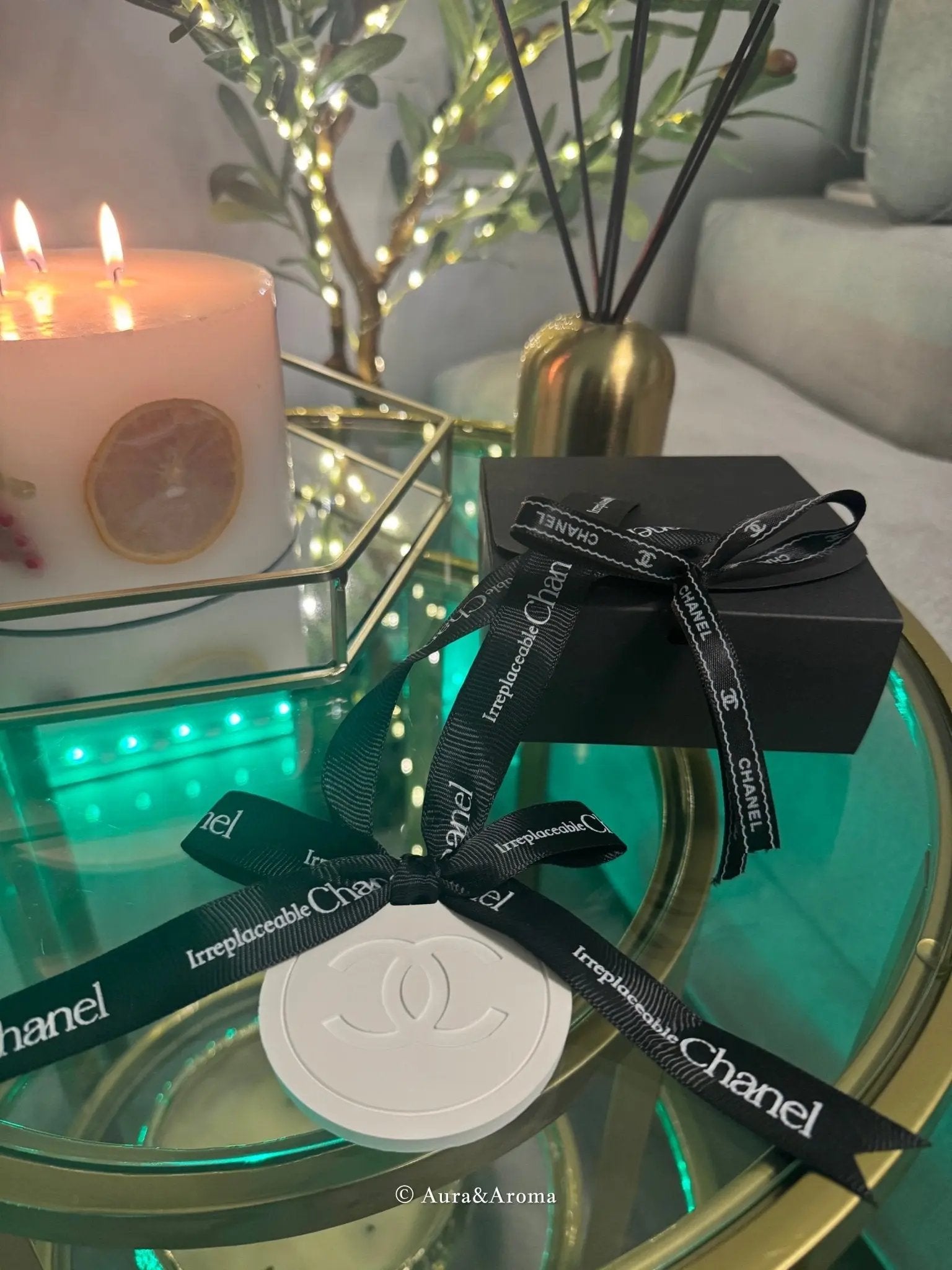 Chanel inspired car and home hanging air freshener perfect gift present anniversary and birthday - Aura & Aroma