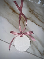 Chanel inspired car and home hanging air freshener perfect gift present anniversary and birthday - chanel pink ribbon - Aura & Aroma