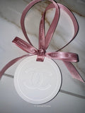 Chanel inspired car and home hanging air freshener perfect gift present anniversary and birthday - chanel pink ribbon - Aura & Aroma