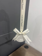 Chanel inspired car and home hanging air freshener perfect gift present anniversary and birthday - white ribbon - Aura & Aroma