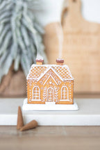 Christmas Gingerbread House Incense Cone Burner - Aura & Aroma