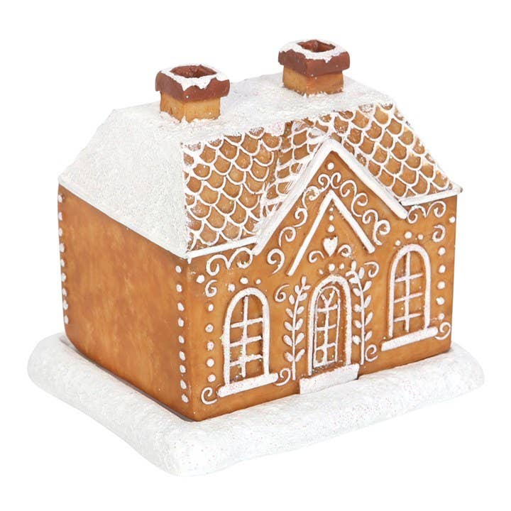 Christmas Gingerbread House Incense Cone Burner - Aura & Aroma