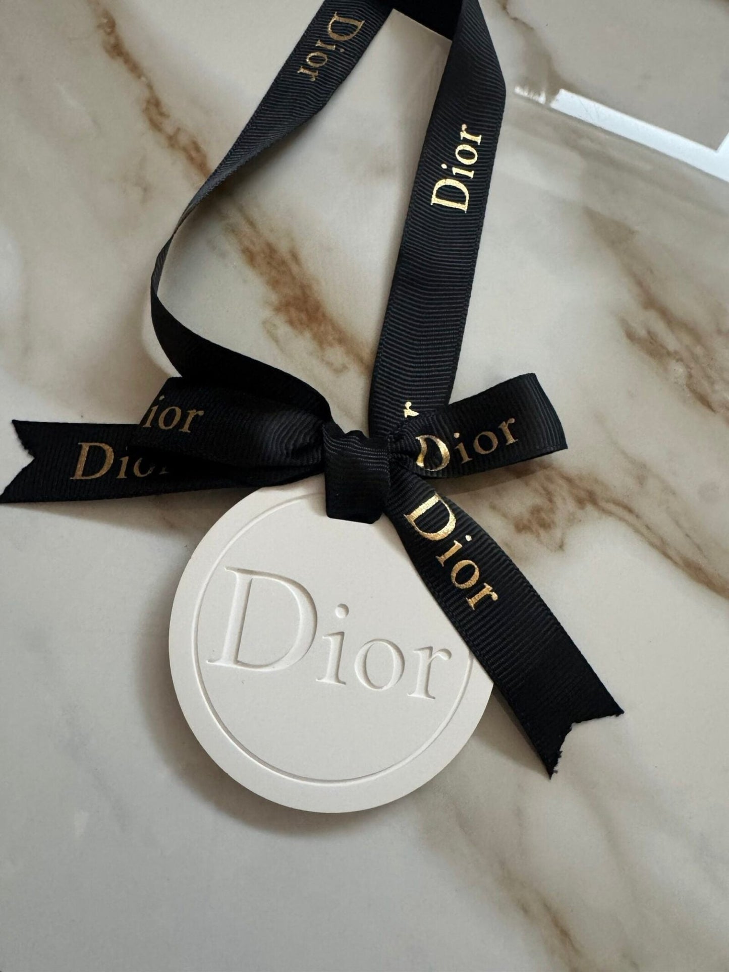 Dior inspired car and home hanging air freshener perfect gift present anniversary and birthday - Black Ribbon - Aura & Aroma