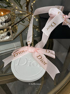 Dior inspired car and home hanging air freshener perfect gift present anniversary and birthday - pink ribbon - Aura & Aroma