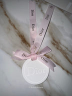 Dior inspired car and home hanging air freshener perfect gift present anniversary and birthday - pink ribbon - Aura & Aroma