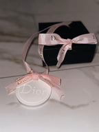 Dior inspired car and home hanging air freshener perfect gift present anniversary and birthday - pink ribbon - Aura & Aroma