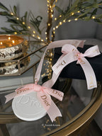 Dior inspired car and home hanging air freshener perfect gift present anniversary and birthday - pink ribbon - Aura & Aroma