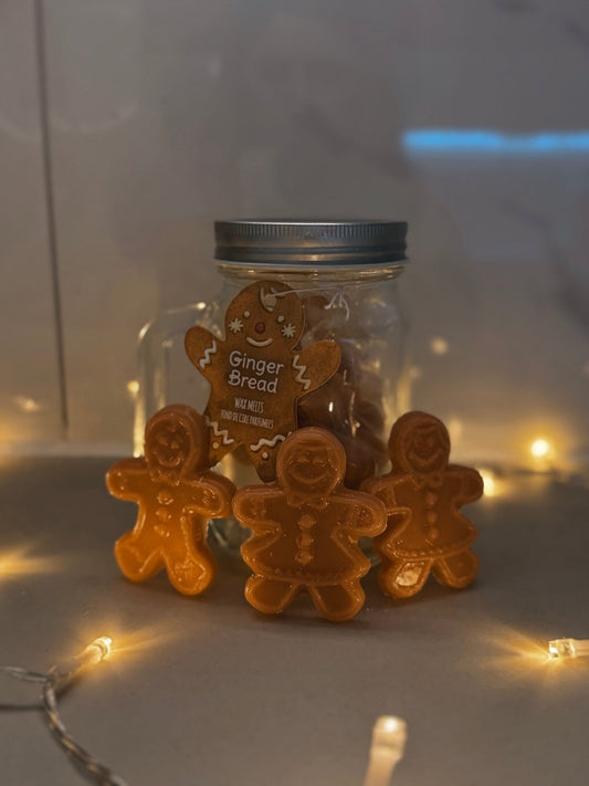 Gingerbread Wax Melts in a Jar – Holiday Scented Soy Wax Melts 🍪🎄 - Aura & Aroma