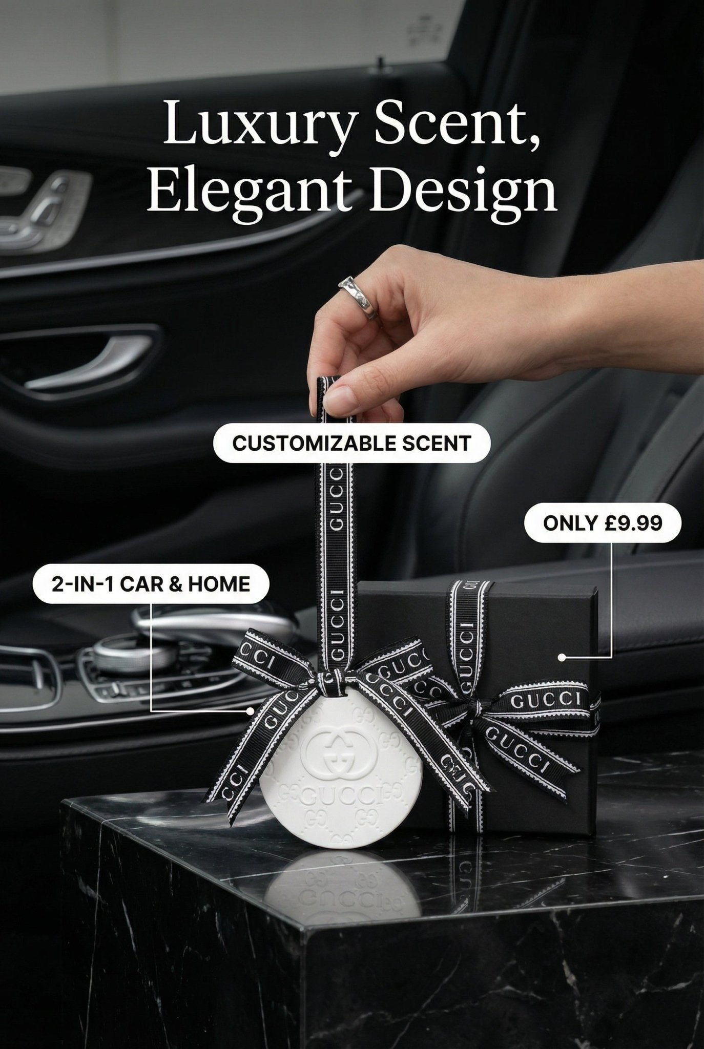 Hanging Luxury Car Air Freshener – Stylish & Giftable - Aura & Aroma