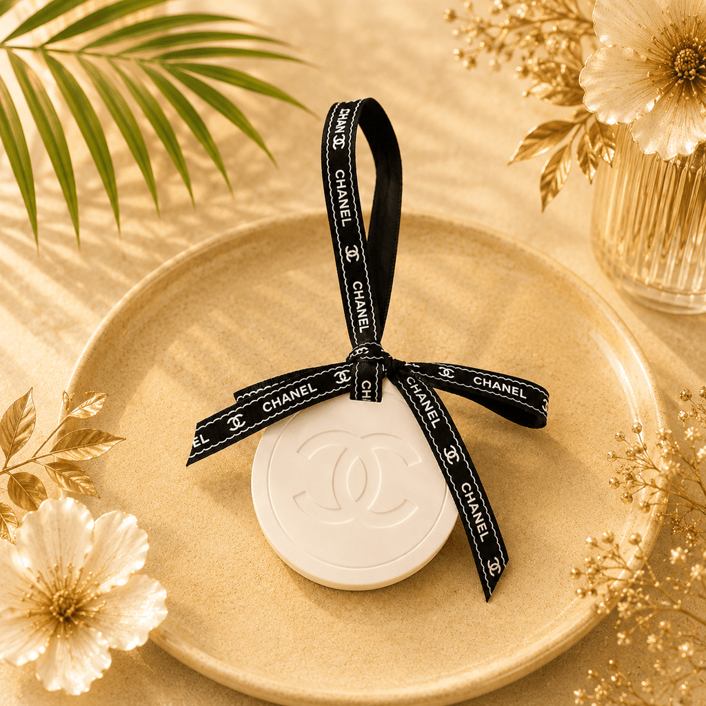 High - end designer - style air freshener for car or home, featuring an elegant black and white look and perfect for stylish gifting year - round. - Aura & Aroma