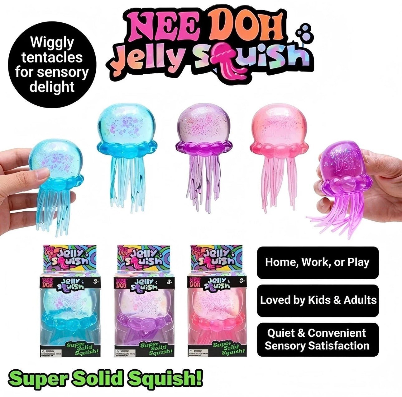 Jellyfish Squishy Toy Slow Rise Sensory Fidget, Stress Relief Desk To - Aura & Aroma