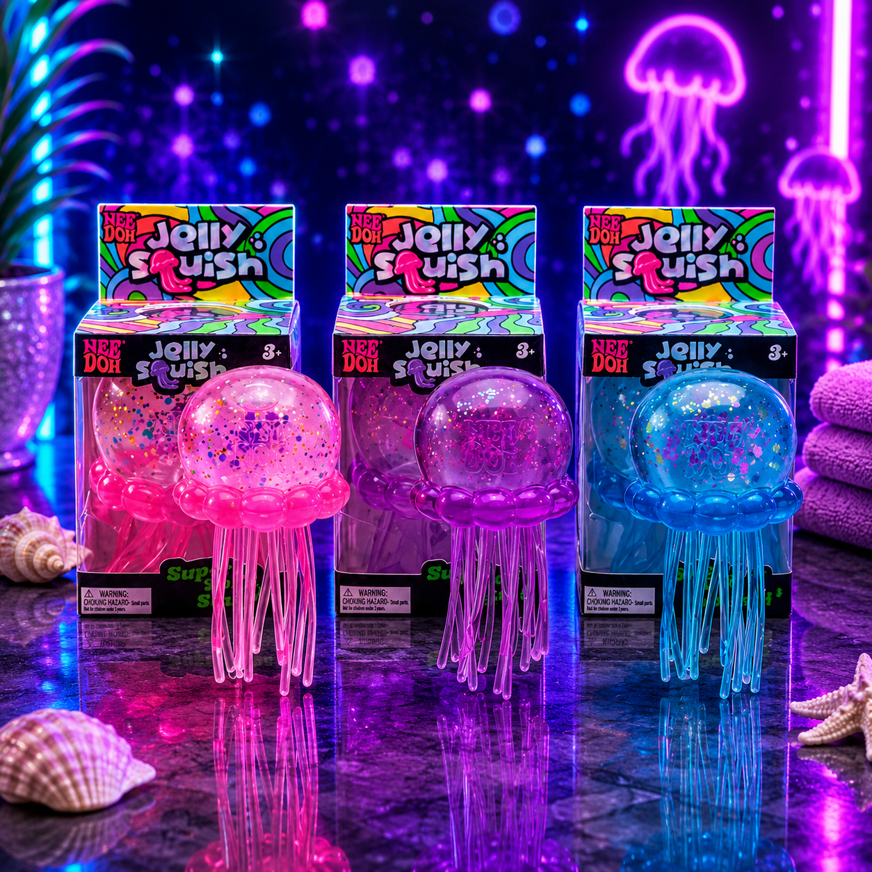 Jellyfish Squishy Toy Slow Rise Sensory Fidget, Stress Relief Desk To - Aura & Aroma