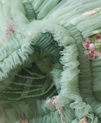 Pastel green pretty princess girls tutu dress birthday special occasions - Aura & Aroma