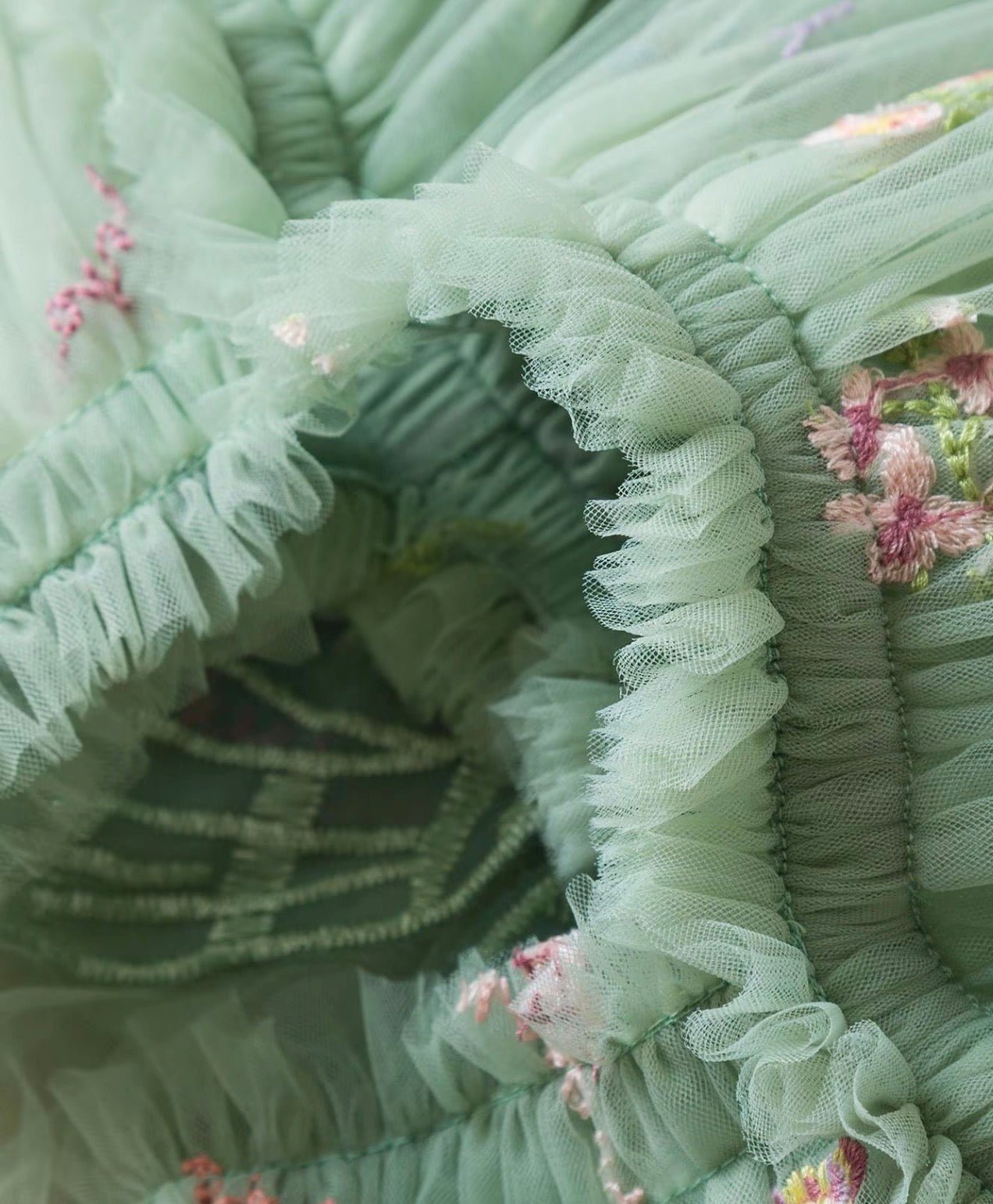 Pastel green pretty princess girls tutu dress birthday special occasions - Aura & Aroma
