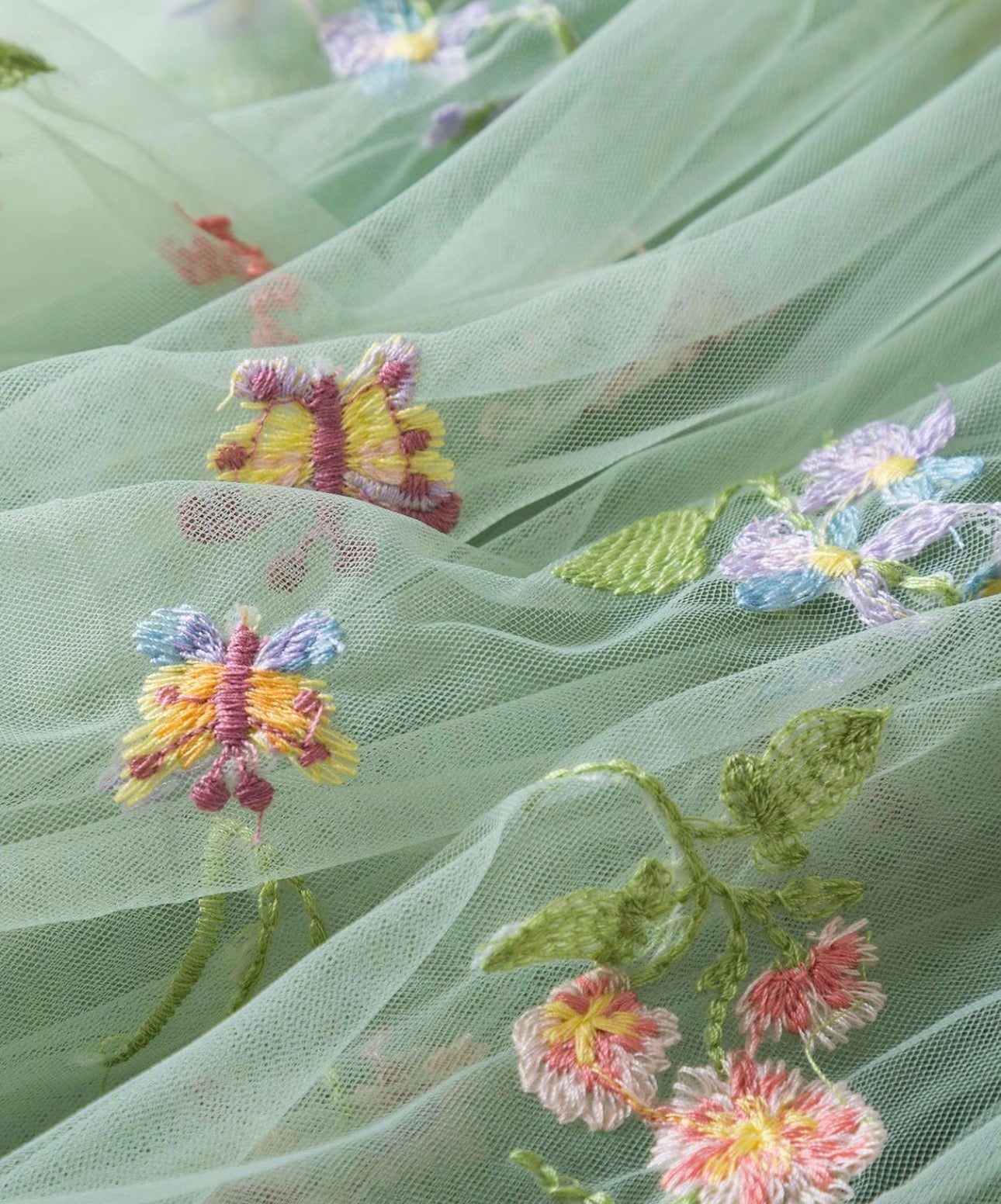 Pastel green pretty princess girls tutu dress birthday special occasions - Aura & Aroma