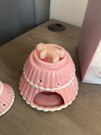 🌸 Pink Christmas Tree Ceramic Oil Burner 🎄✨ - Aura & Aroma