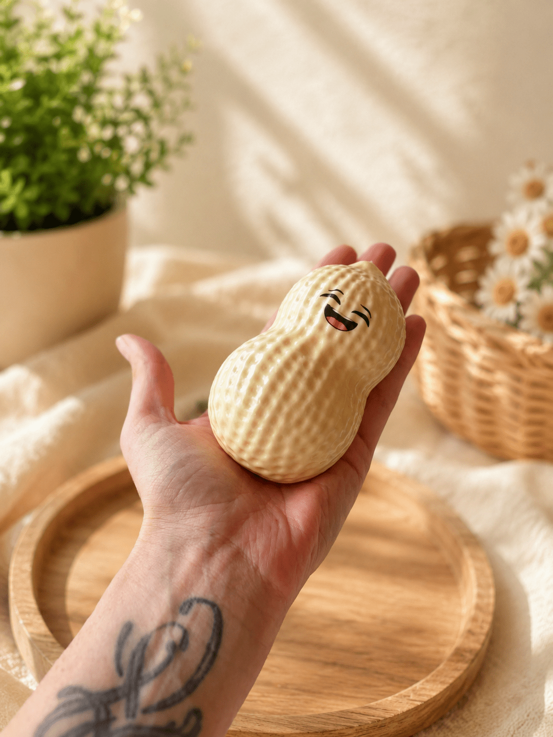 🥜 Slow Rising Peanut Squishy – 10cm | Super Soft Stress Relief Toy 🥜 - Aura & Aroma