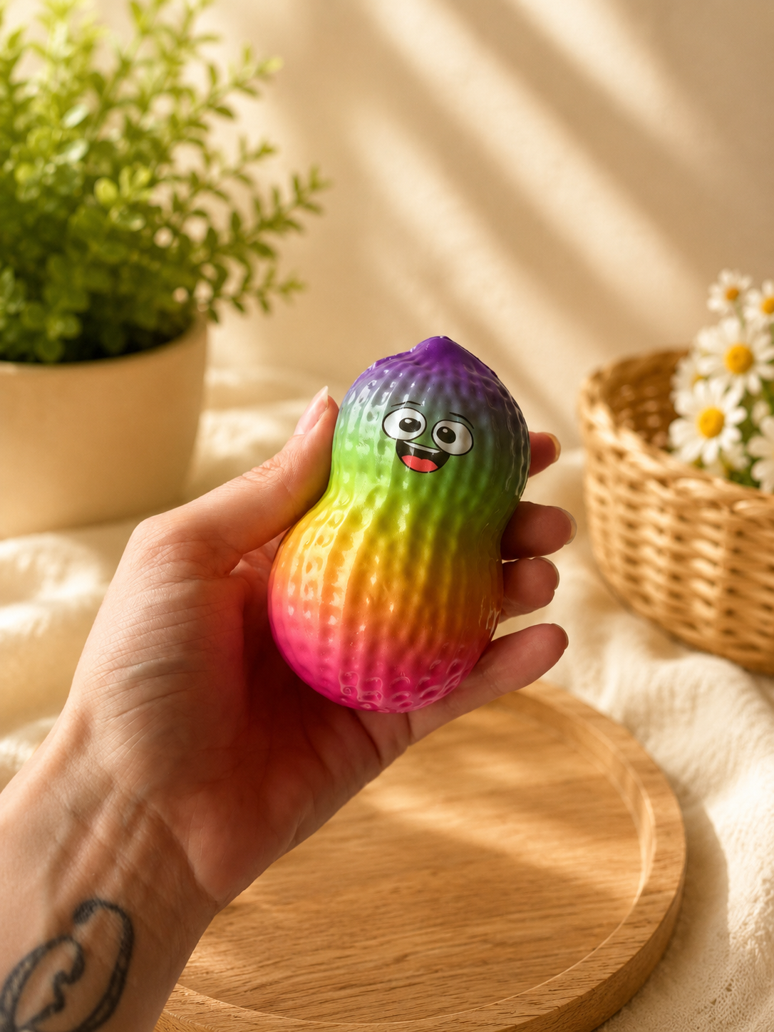 🥜 Slow Rising Peanut Squishy – 10cm | Super Soft Stress Relief Toy 🥜 - Aura & Aroma