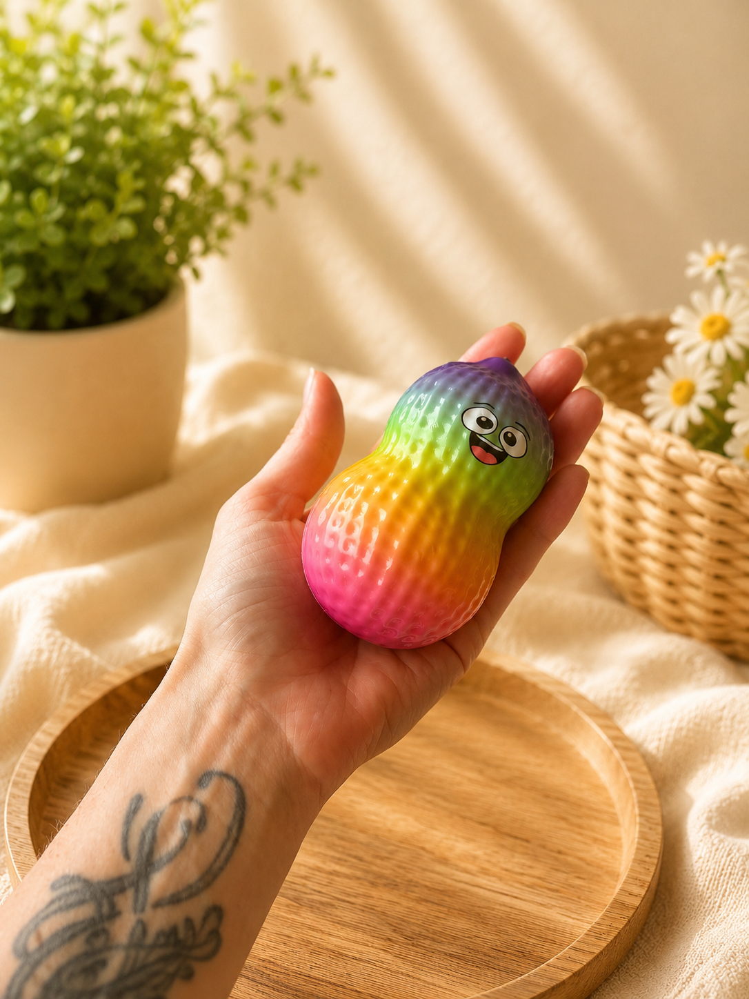 🥜 Slow Rising Peanut Squishy – 10cm | Super Soft Stress Relief Toy 🥜 - Aura & Aroma