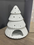 White Christmas Tree Oil Burner - Aura & Aroma