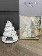 White Christmas Tree Oil Burner - Aura & Aroma